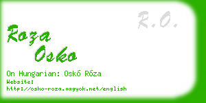 roza osko business card